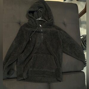 PINK Victoria's Secret Black Sherpa Jacket